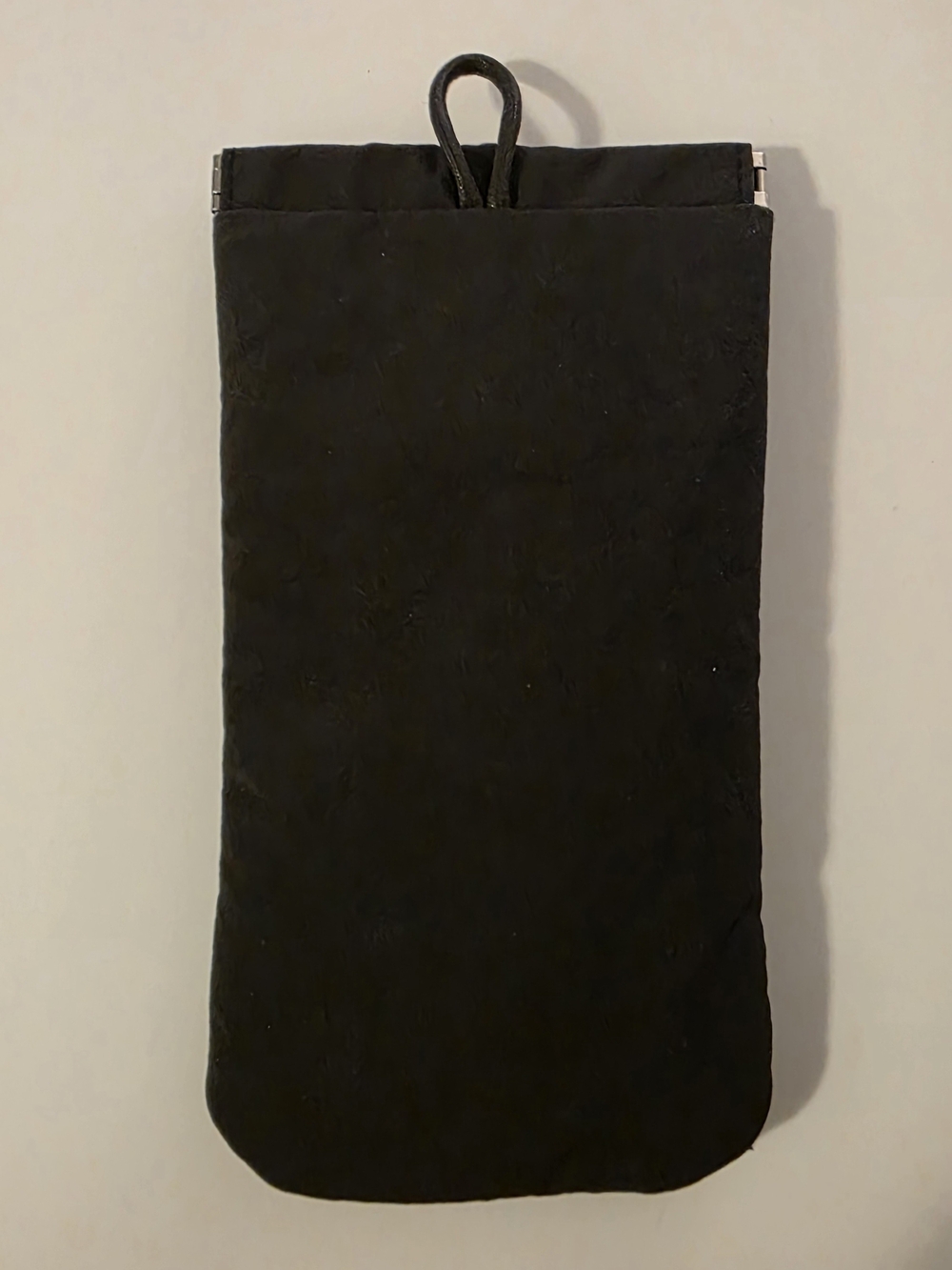 Muji Wrinkled Nylon Self-Closing Flat Pouch - Medium - Dark Grey